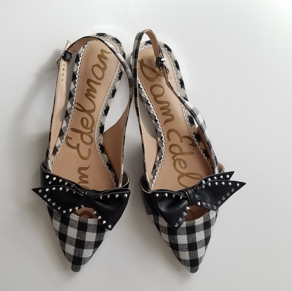Sam Edelman Gingham sling back sandals